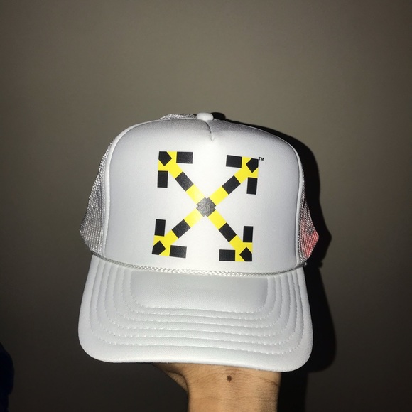 off white trucker hat